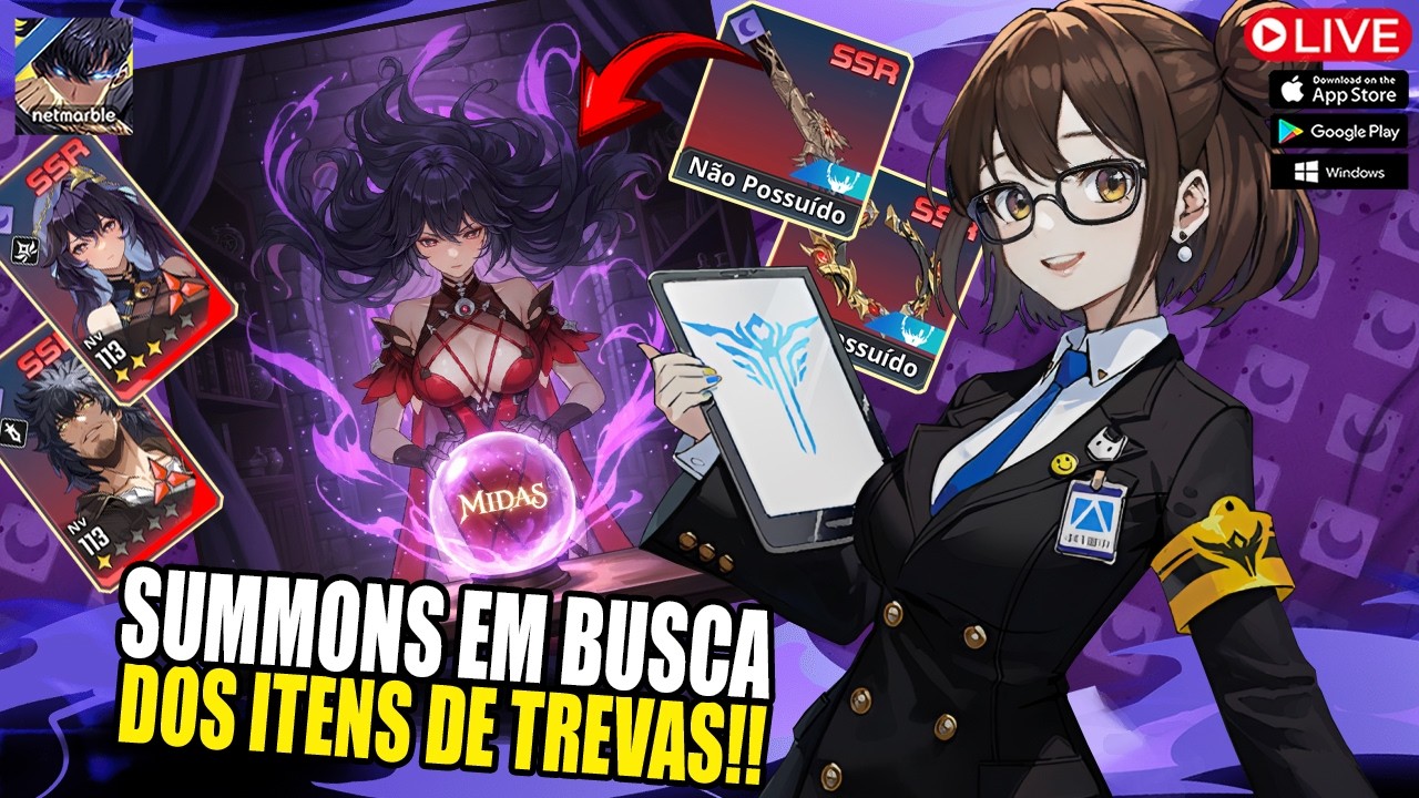SOLO LEVELING ARISE -  SUMMONS EM BUSCA DAS ARMAS E HUNTERS DE TREVAS NA CONTA SECUNDARIA!