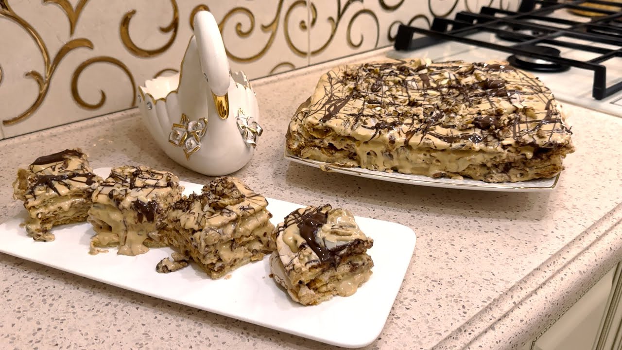 Торт Воздушный Сникерс - Как у Меня - Получился с Первого Раза - Песочный Торт - Меренга Meringue!)