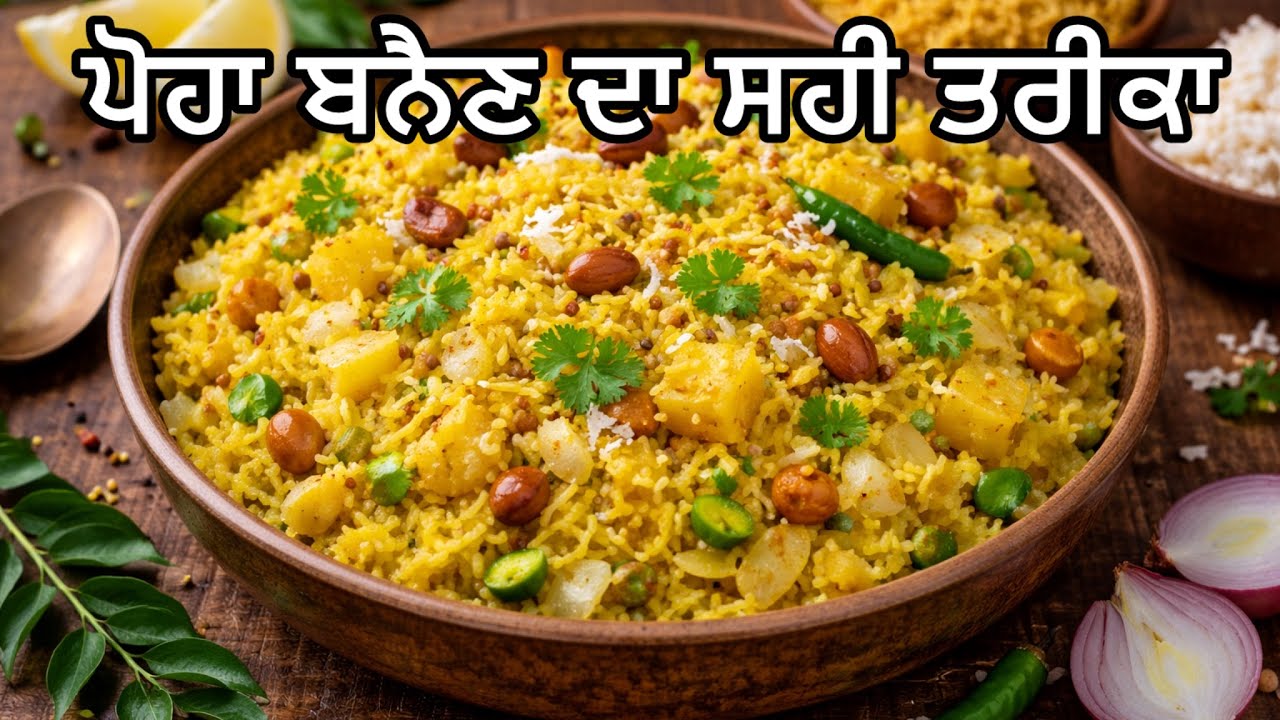 ਆਲੂ ਪਿਆਜ਼ ਪੋਹਾ ਬਣਾਉਣ ਦਾ ਸਹੀ ਤਰੀਕਾ | Easy Aloo Pyaz Poha Recipe | सिर्फ 10 मिनट में बनाएं टेस्टी पोहा