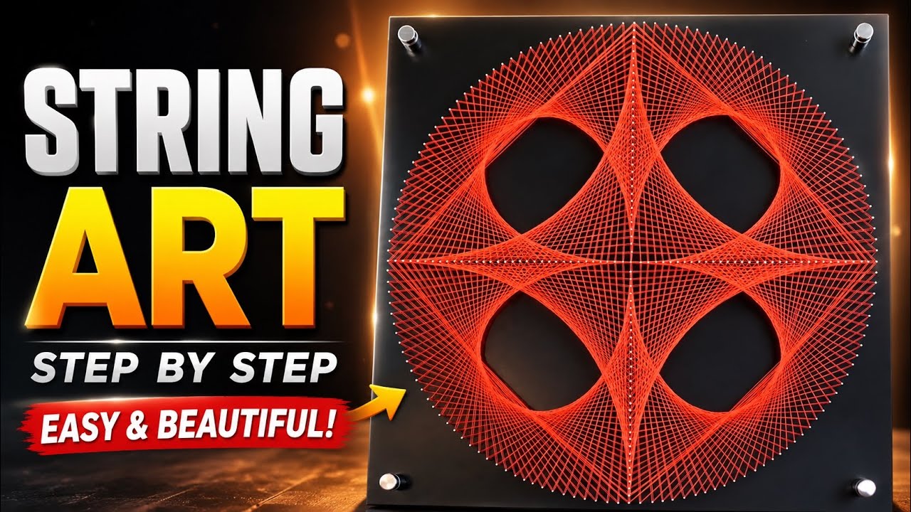 Timelapse Version String Art Abstract Coffee Table
