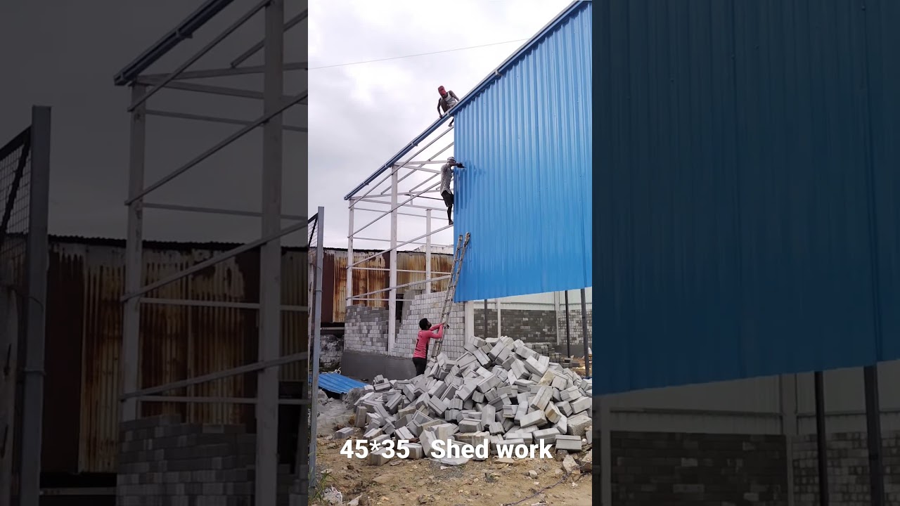 Roofing sheet shed work