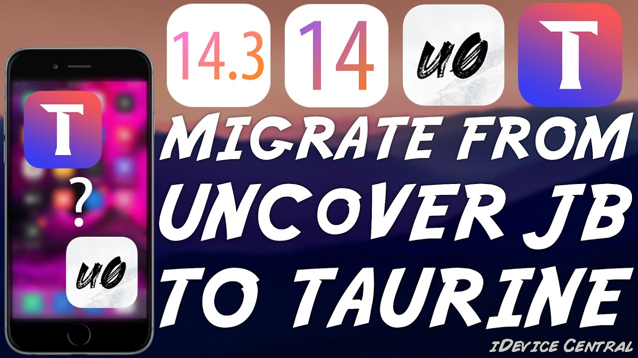 How To Migrate To TAURINE JAILBREAK From Unc0ver / CheckRa1n Jailbreak (iOS 14.3 - 14.0) ALL Devices