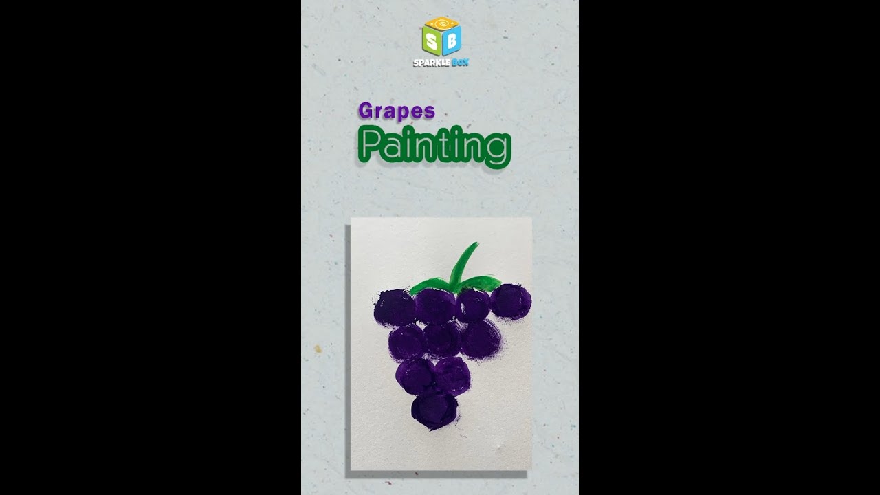 Cotton Ball Grape Painting | Easy Cotton Grape Painting | Fun Drawing | Art and Craft | Sparkle Box