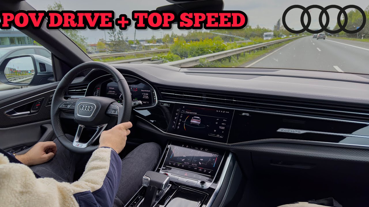 НОВЫЙ Audi SQ8 2025 года на автобане! Достаточно ли 507 л.с. или нужен RSQ8?