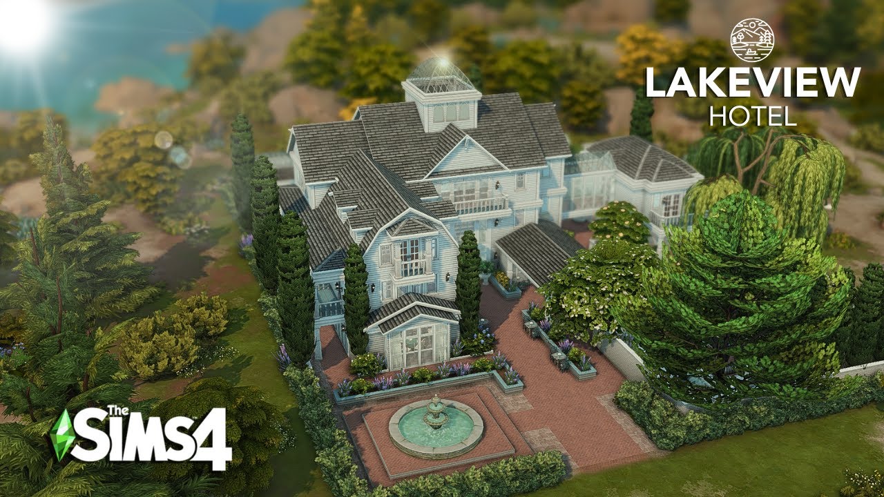 Lakeview Hotel (PART 1) 🌲🛶| Sims 4 Speed Build (NO CC)