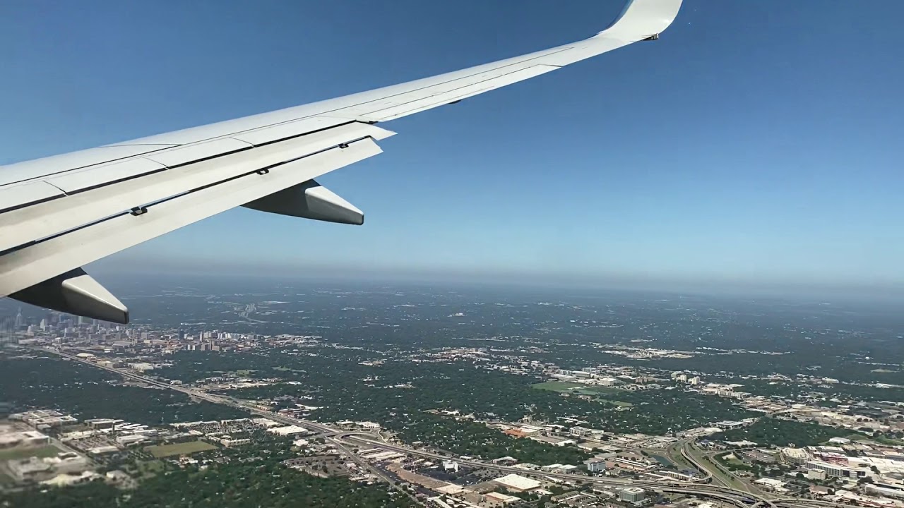 American Airlines landing in Austin Texas