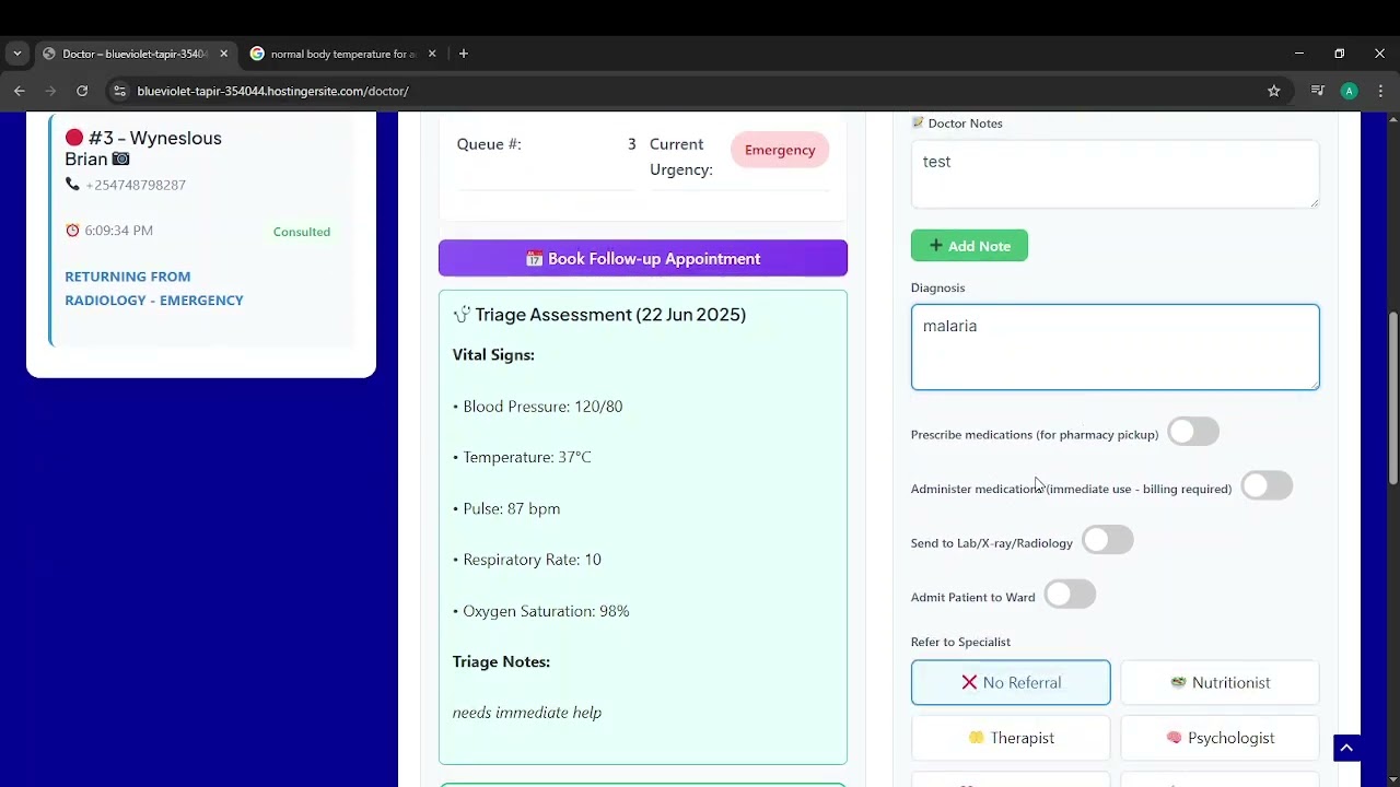 Doctor Dashboard Overview | Hospital Management Software in Action
