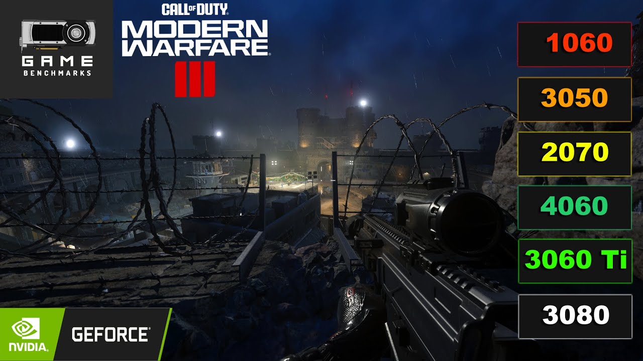 Кампания Call Of Duty Modern Warfare 3. RTX 3080 | 3060 Ti | 4060 | 2070 | 3050 | GTX 1060. Тест