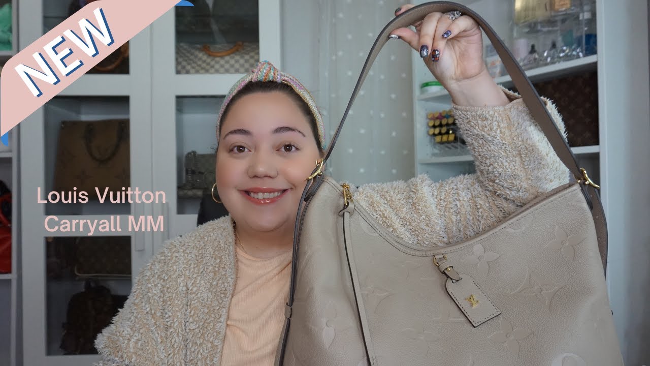 New Louis Vuitton CarryAll MM Empreinte Leather Unboxing and comparison to Neverfull GM