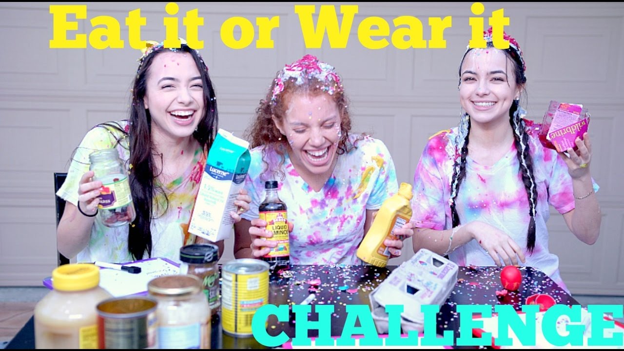 Eat it or Wear it Challenge with The Merrell Twins! | Mahogany LOX