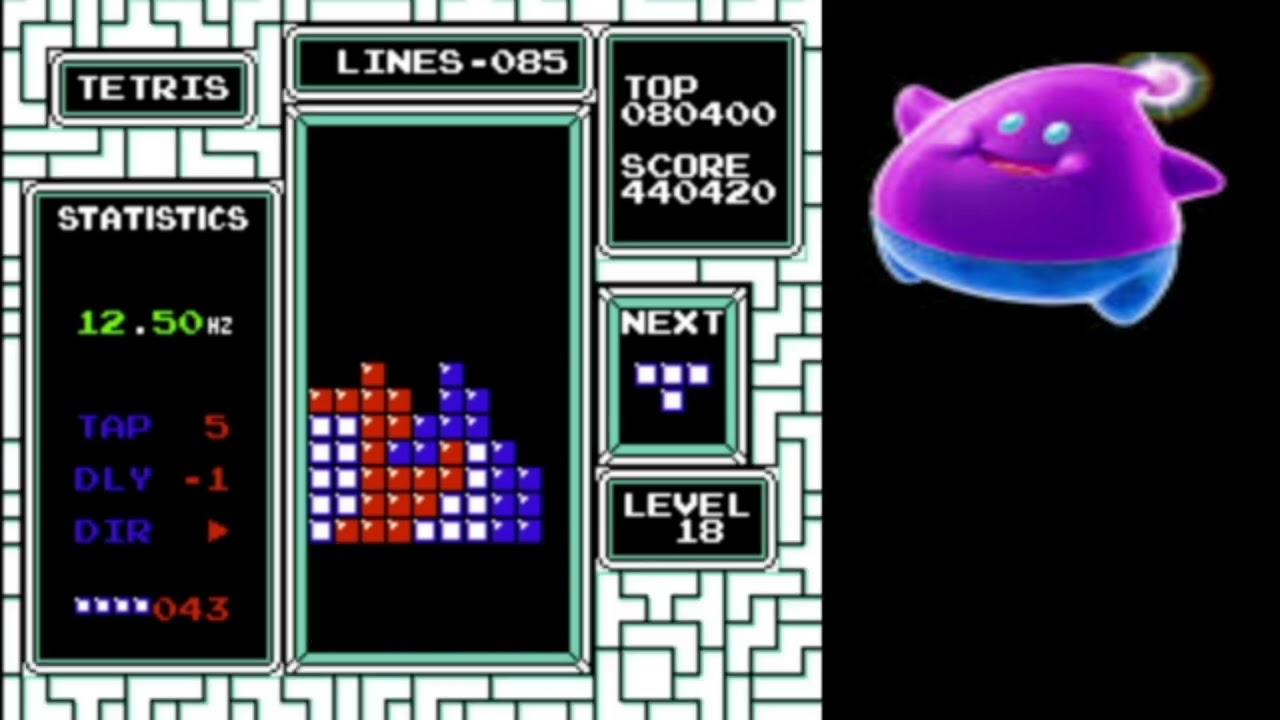 NES Tetris - Level 18 (PAL) - 724,300 (PB)