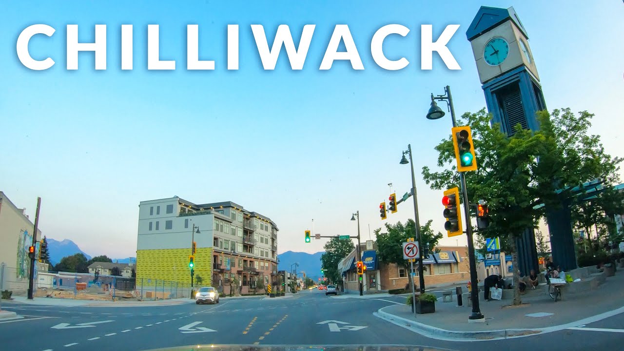 Chilliwack BC Downtown Drive 4K - British Columbia, Canada