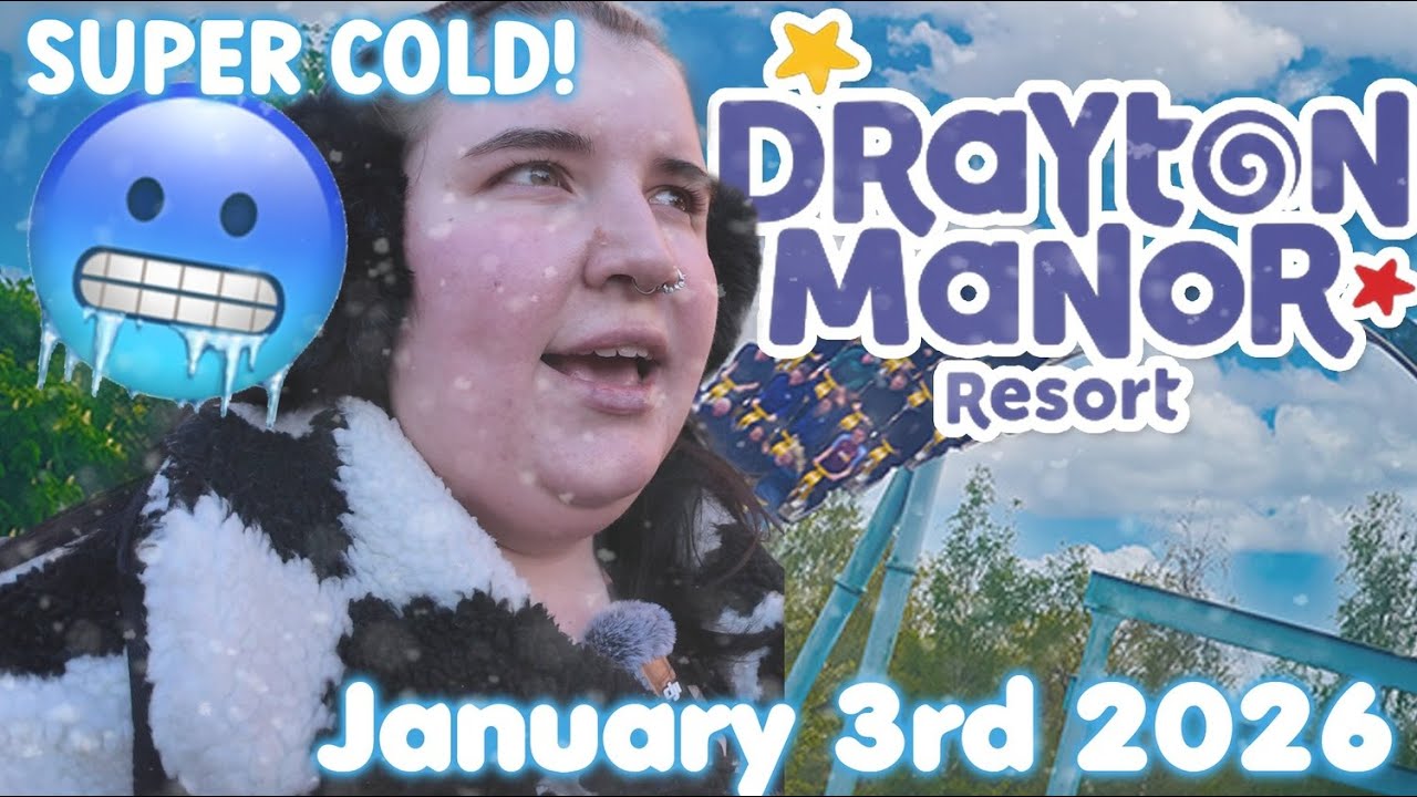 I Went to Drayton Manor in January… It Was Cold & Mostly Closed 🥶🎢