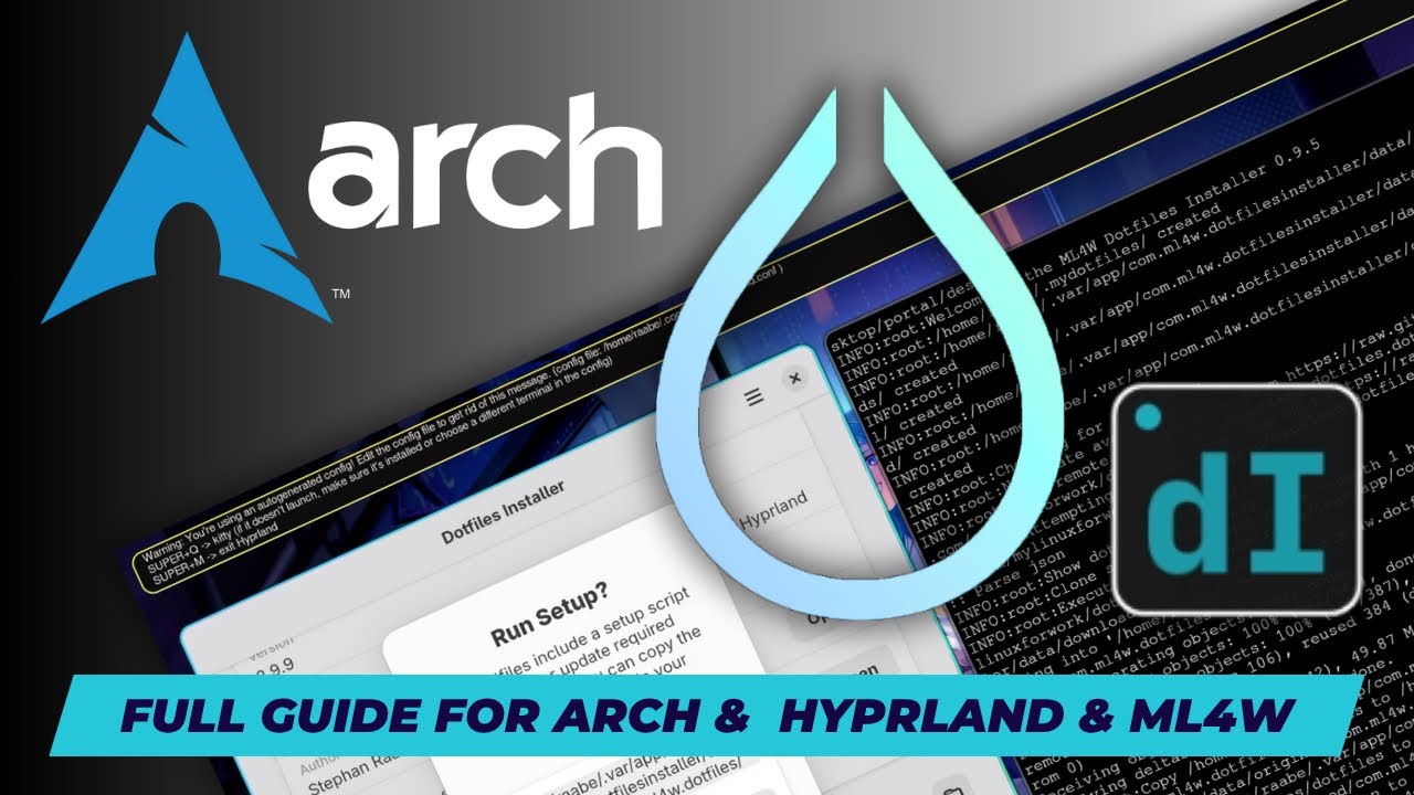 Install ARCH Linux with archinstall and HYPRLAND plus the ML4W Dotfiles. THE full installation guide