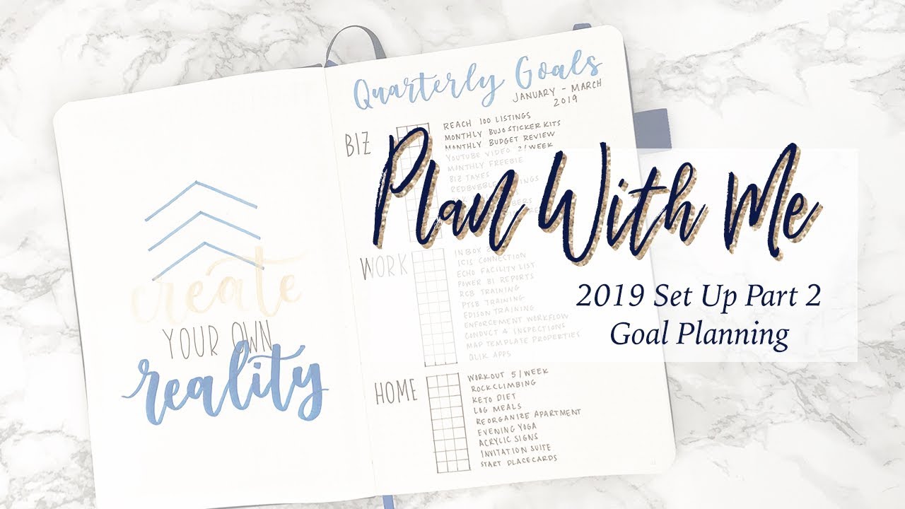 2019 Bullet Journal Set Up Part 2 - Quarterly Goals