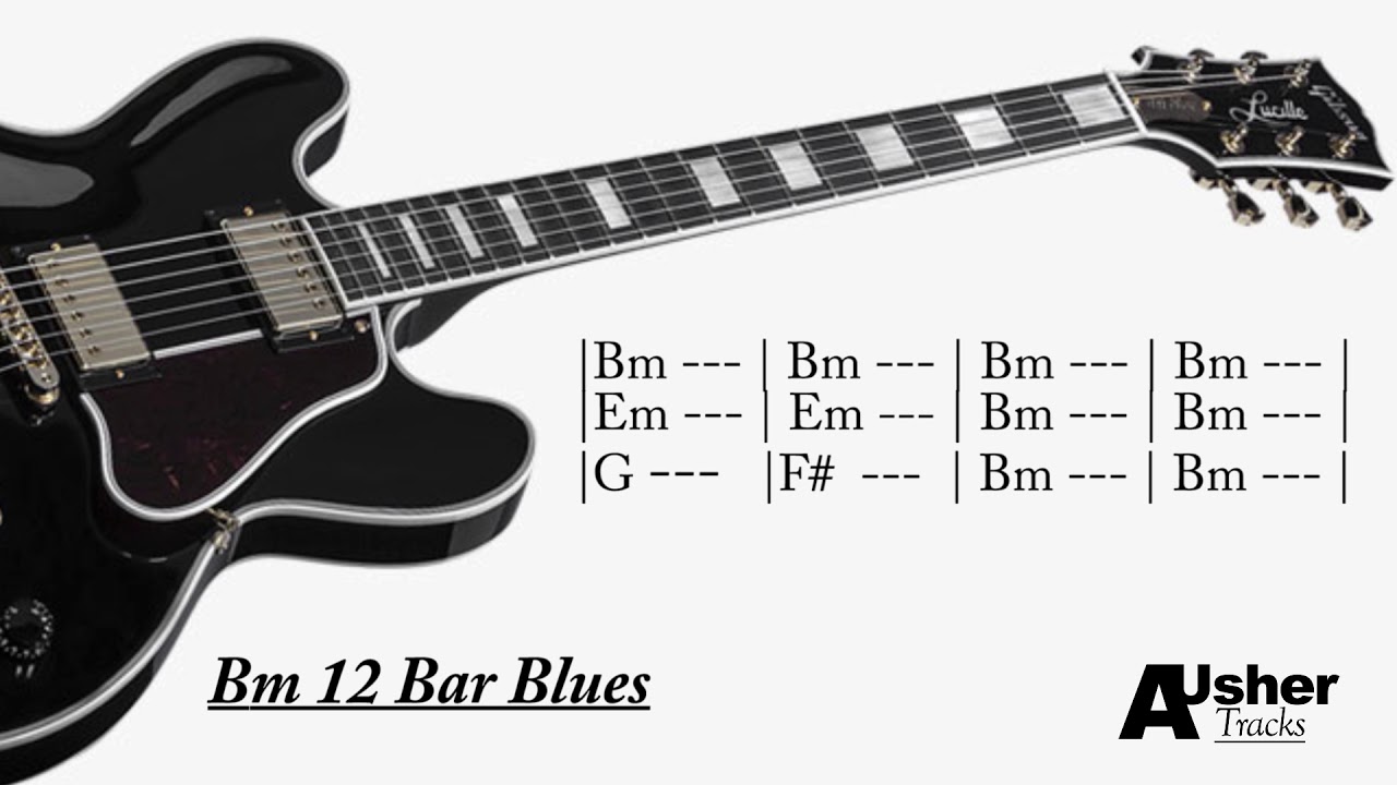 BB Blues B minor 12 Bar | Guitar Jam Track | 1HOUR EDITION