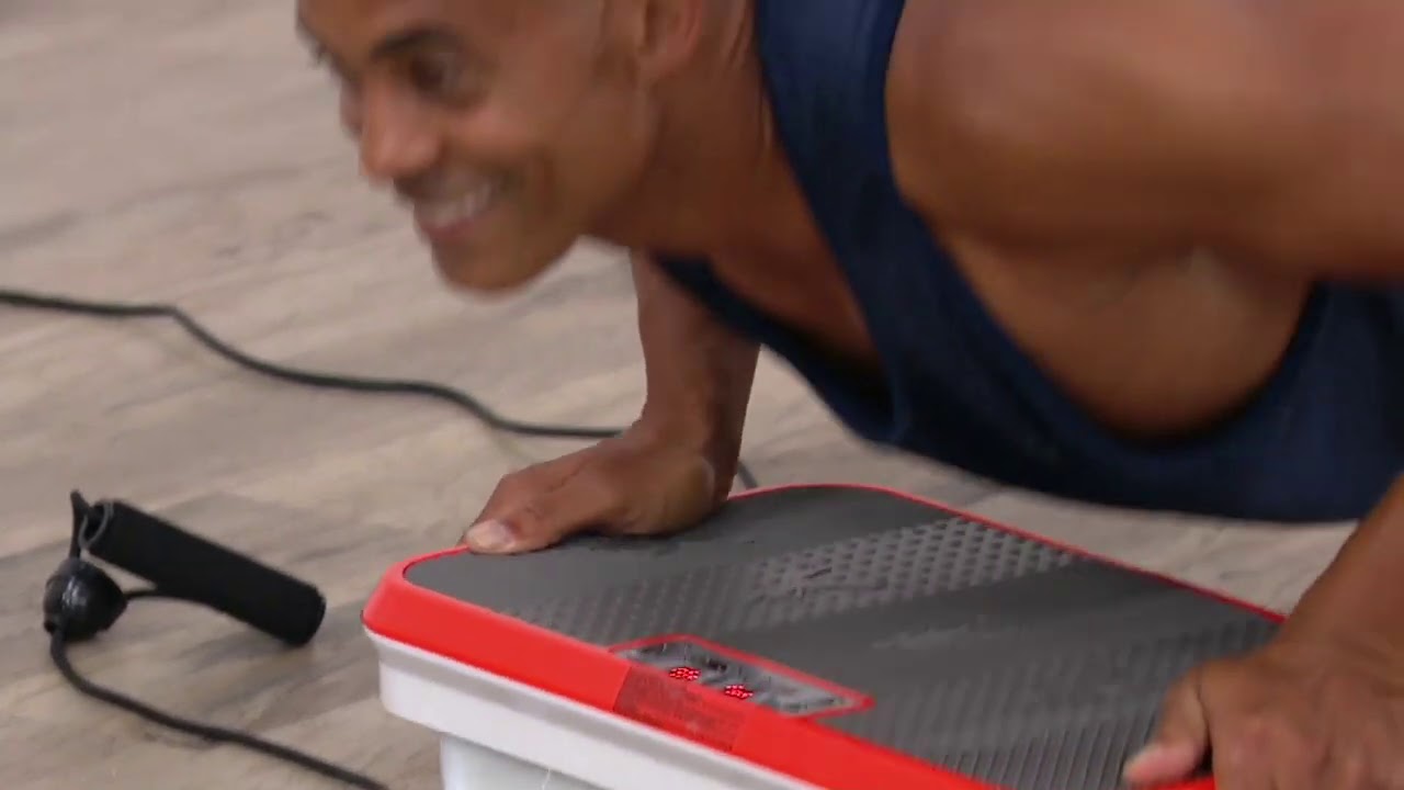 PowerFit Elite Vibration Platform with Exercise Bands and Remote on QVC