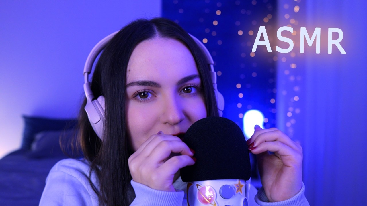 ASMR Mic Scratching, Soft Ear Blowing💆(Deep Head Massage)✨