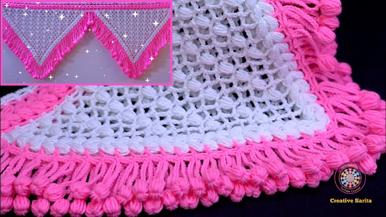 चांदनी गेट तोरण/So beautiful and easy toran, hindi tutorial #jhalar ka design #crochet knitting