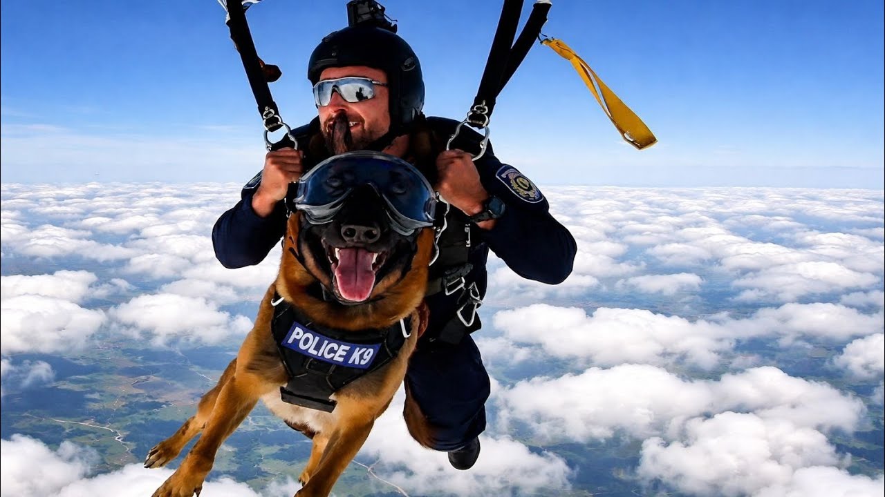 Elite Police K9 Parachute Training | High-Altitude Tactical Jump