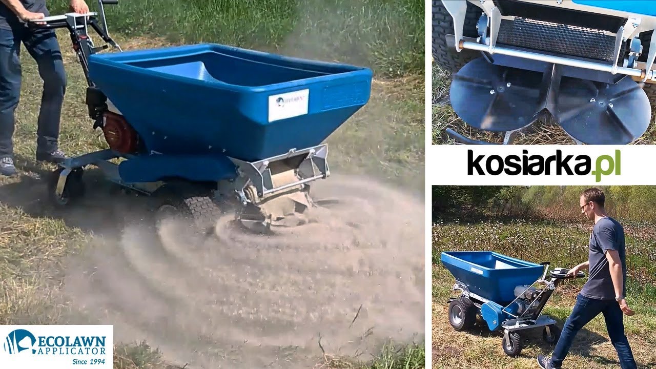 Spalinowy rozsiewacz nawozu, piasku, torfu z napędem ECOLAWN ECO 250