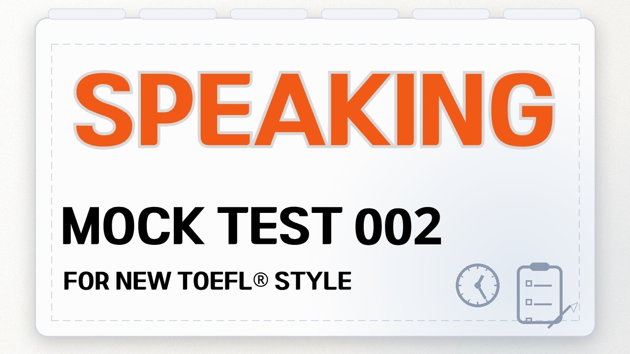 Speaking Practice Moct Test 002 [NEW TOEFL STYLE]