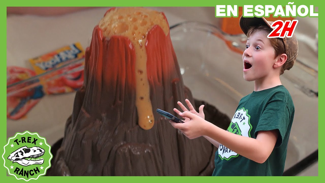 Experimento casero: Hagamos un Volcan🌋  | Videos de dinosaurios y juguetes para niños