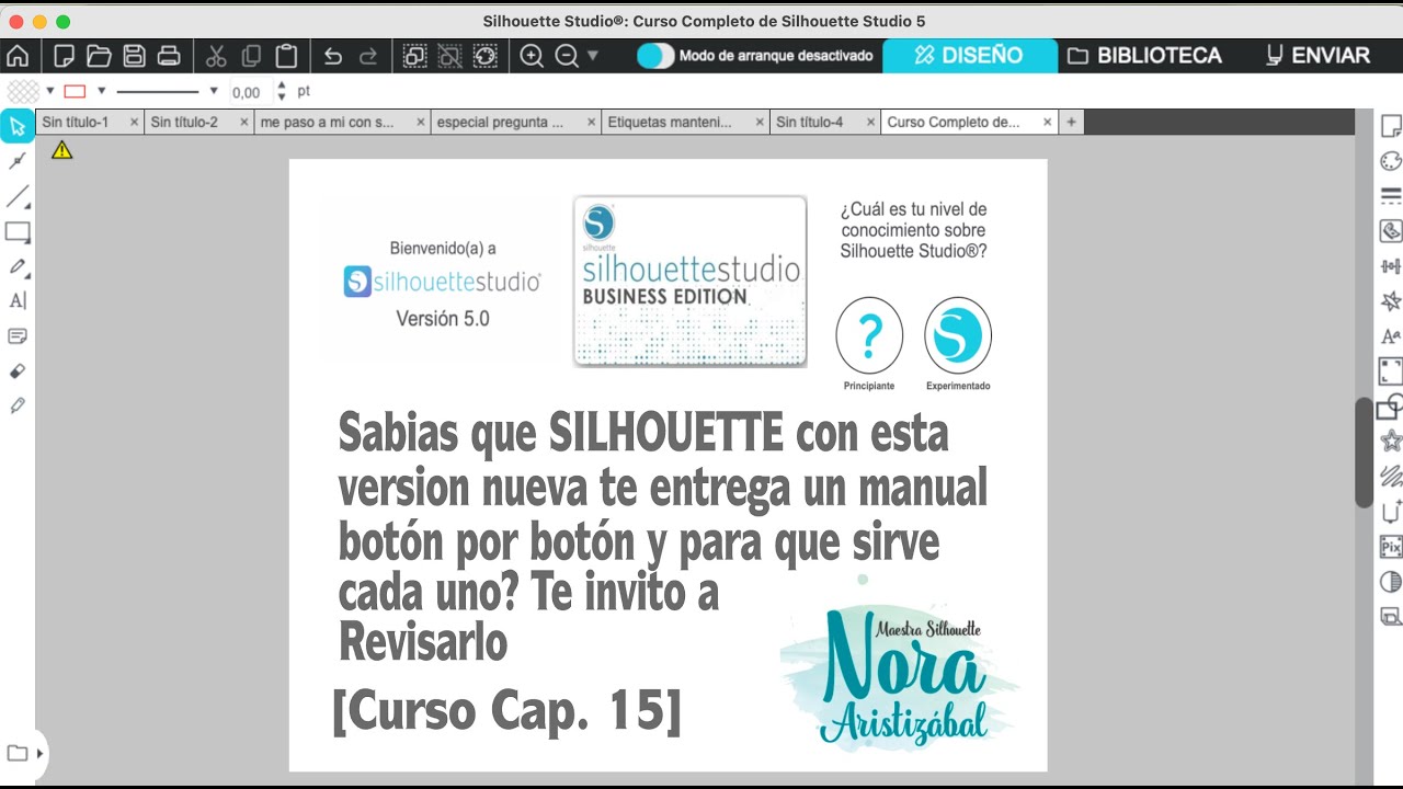 Sabias que SILHOUETTESTUDIO5 trae un manual botón por botón y como comprar programa pago business