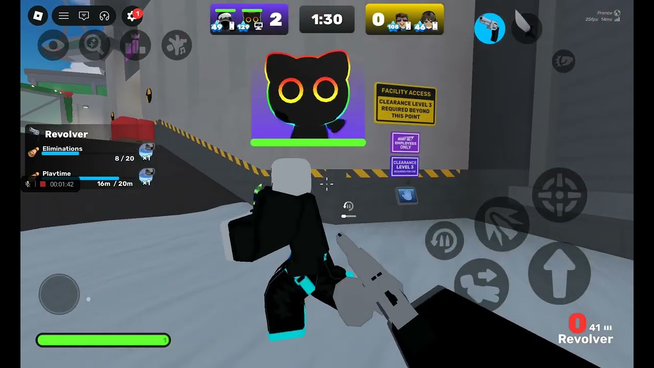 Playing roblox rivals 2v2 with revolver and knife win 😀😀 😀