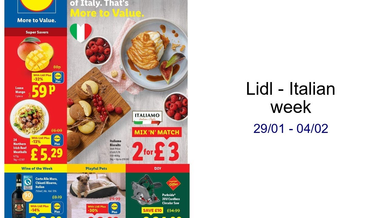 Lidl - Italian week 29/01 - 04/02