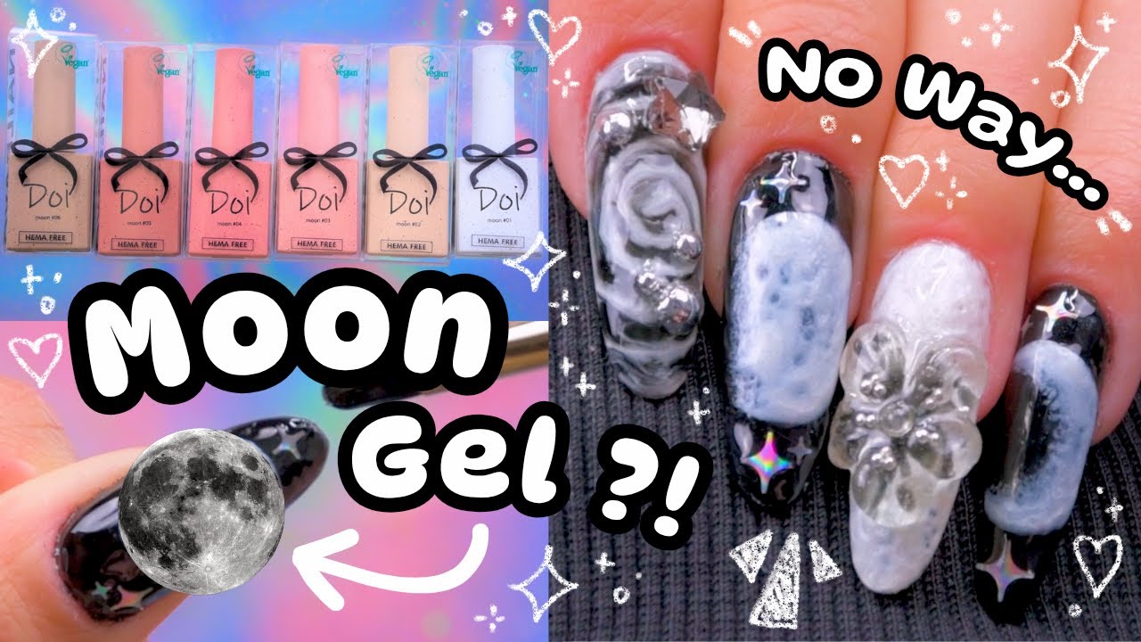 ⋆.˚⭐️ Testing Gel Polish That Looks Like REAL MOON CRATERS 🖤 Doi Moon Gels 🌕˚.⋆