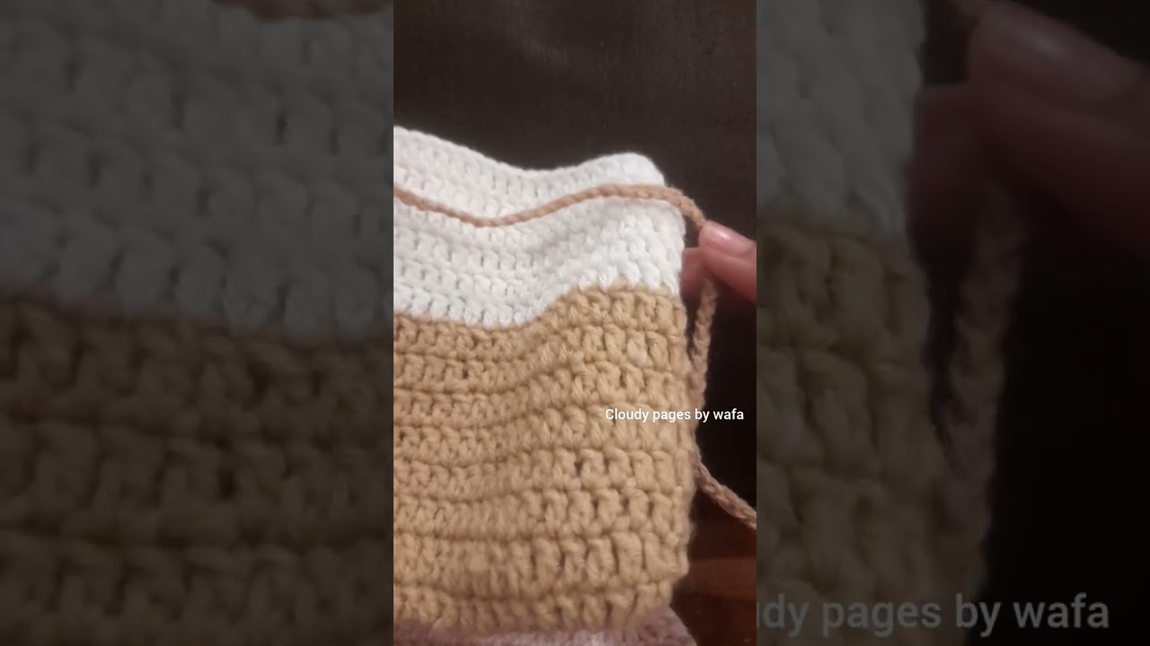 My 1st tutorial video #cloudy pages by wafa #crochet # video 