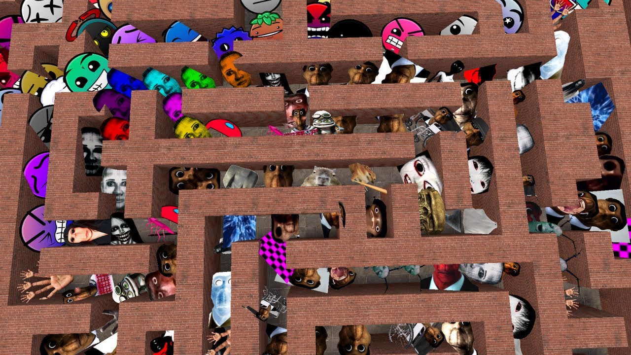 POV TOO MANY BOTS FUN IN MAZE!  #NextBotS #GmoD