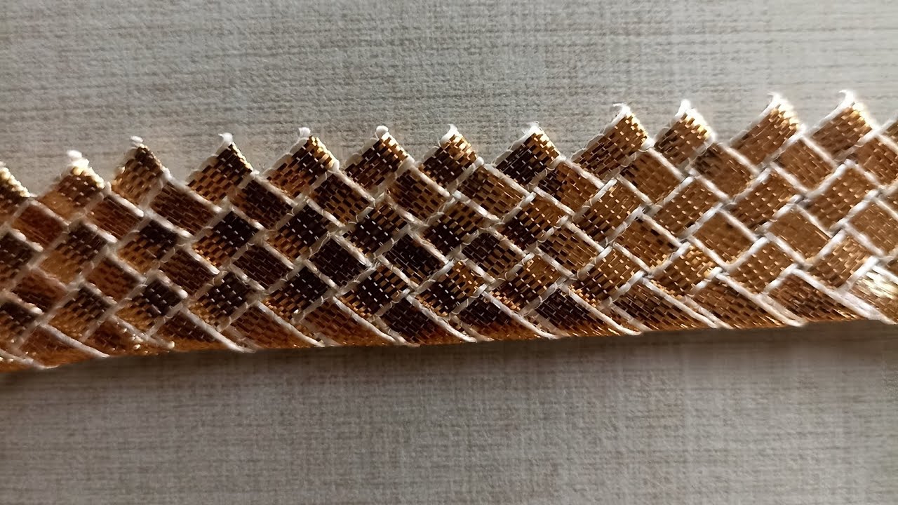 How to make gota patti lace / gota patti lace making / gota patti / gota patti work 