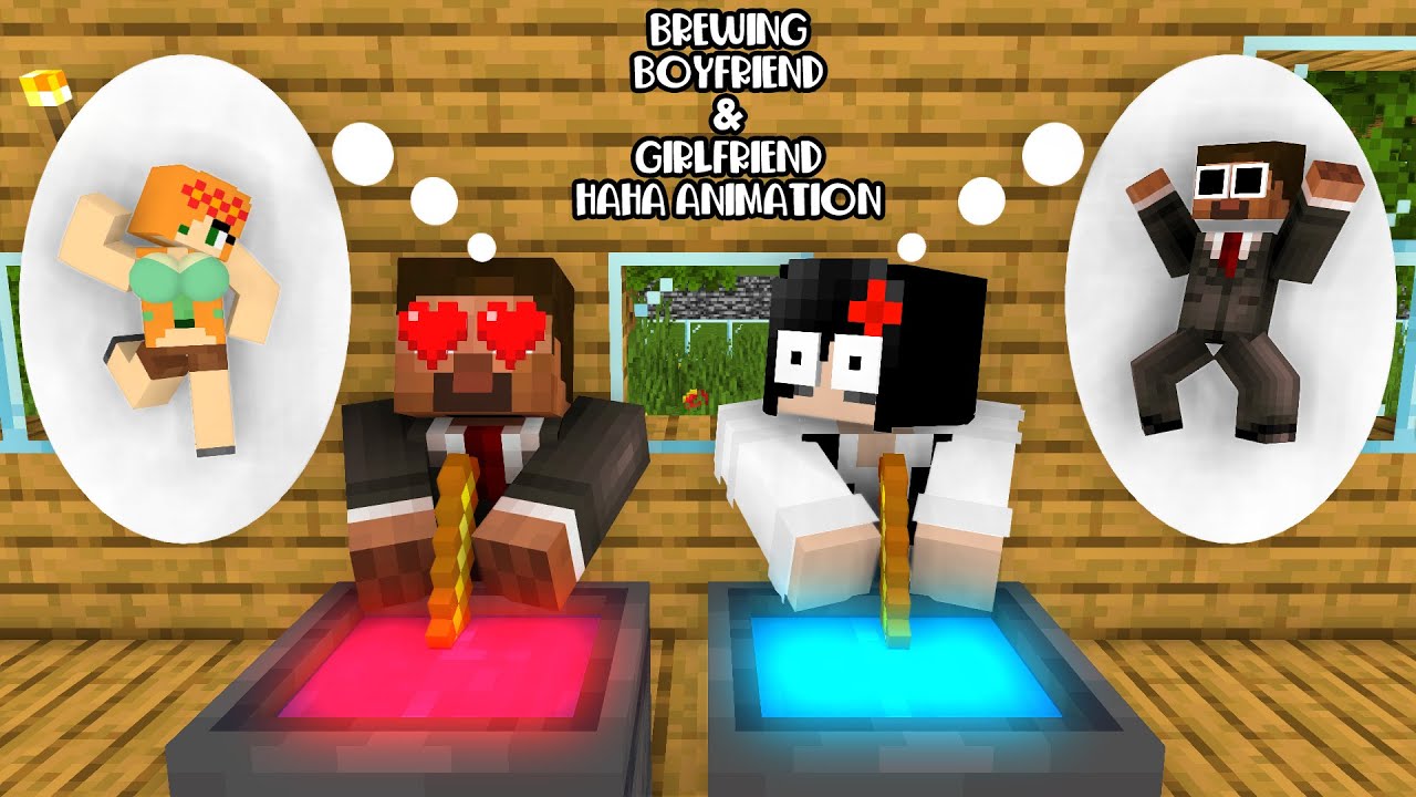 Minecraft, Brewing Boyfriend & Girlfriend 2 in 1 - HAHA ANIMATION