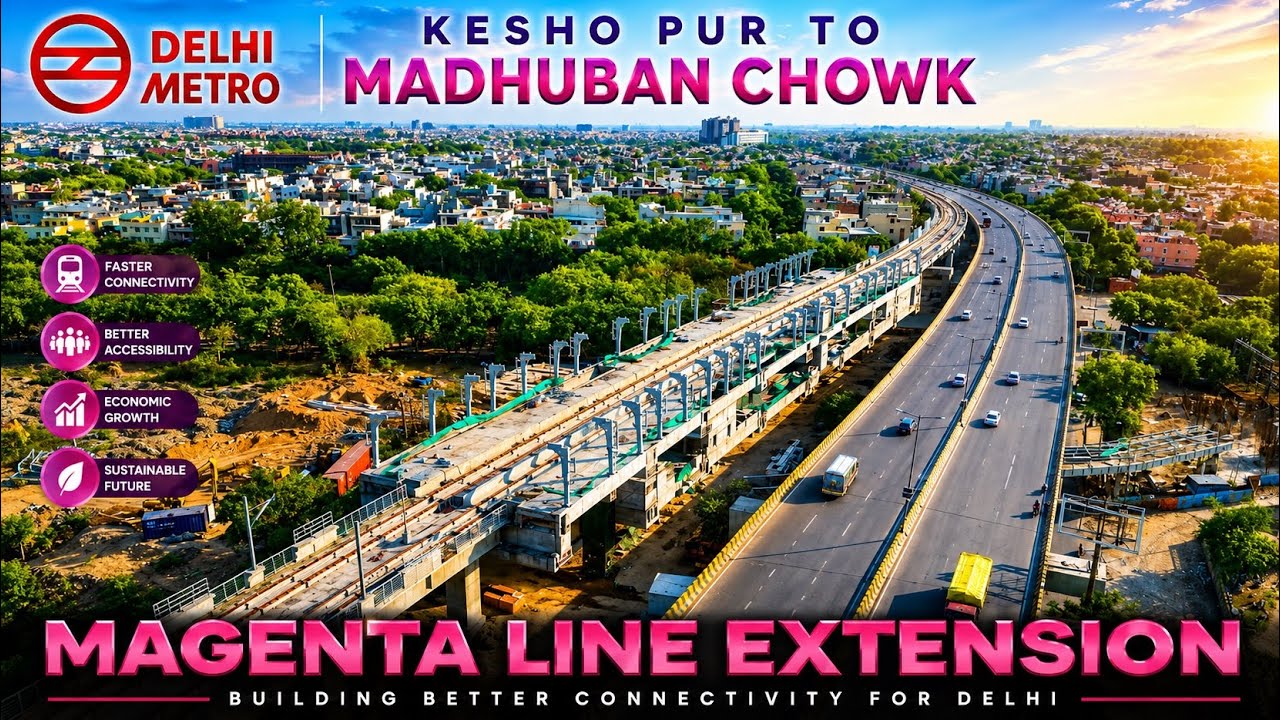 Magenta Line Extension | Delhi Metro | Kesho Pur to Madhuban Chowk | June Update