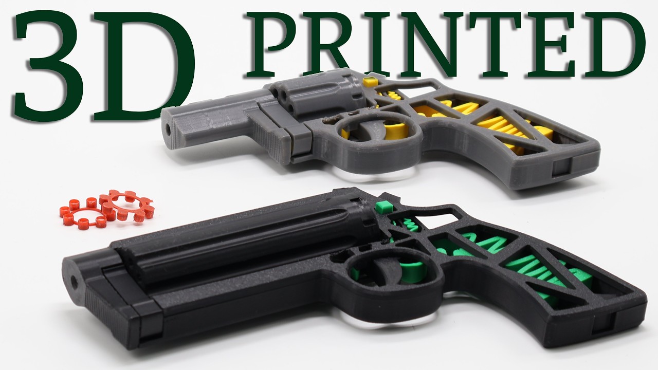 Shooting Cap Revolver from 3D Printer