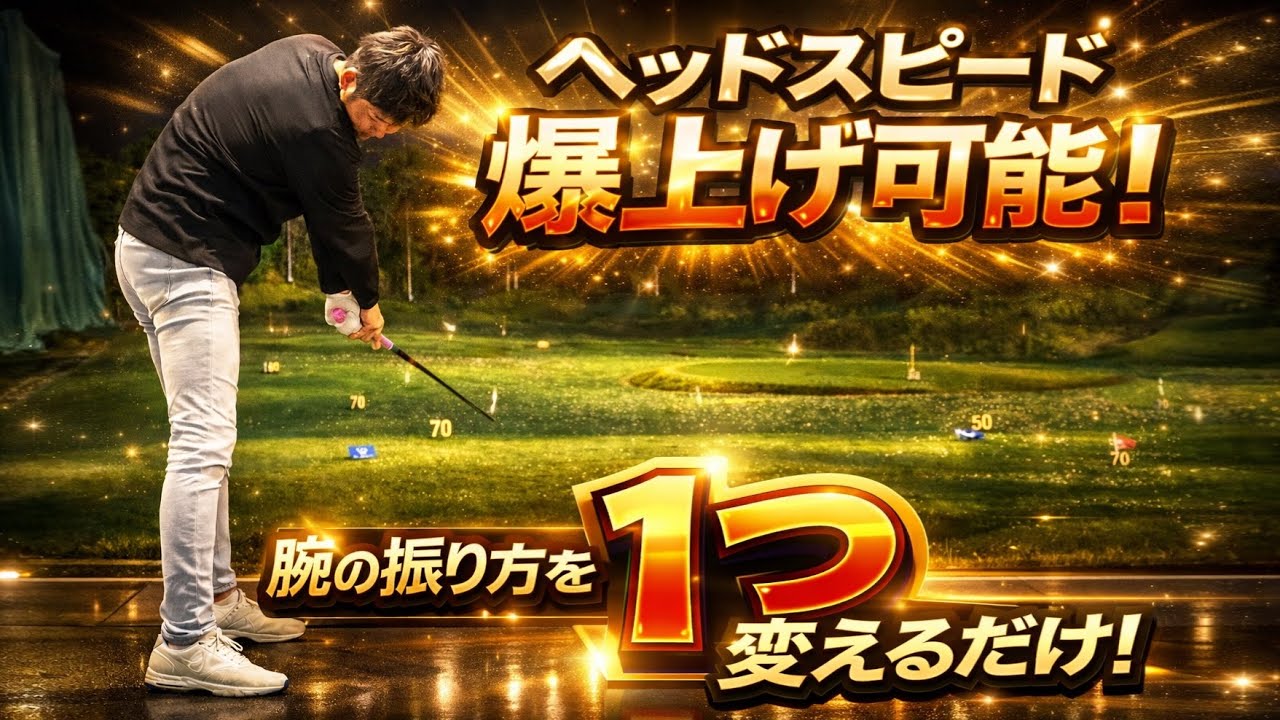 【H/S 38→58に変化(=進化)】ヘッドスピードを上げて飛距離を伸ばす腕の振り方【WGSL】【Toshiプロ】【前倒し】【飛距離アップ】【ひざ立ち打ち】【右足ベタ足フェースターンドリル】