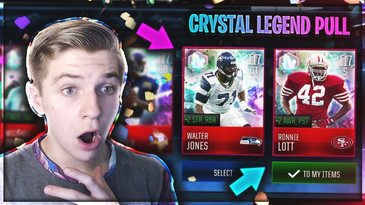 117 OVR CRYSTAL LEGEND PULL!! INSANE EASTER MADDEN MOBILE 18 PACK OPENING!