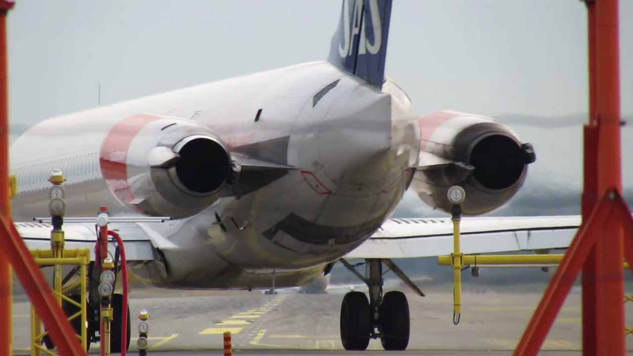 Crosswind takeoffs from Stavanger Airport Sola