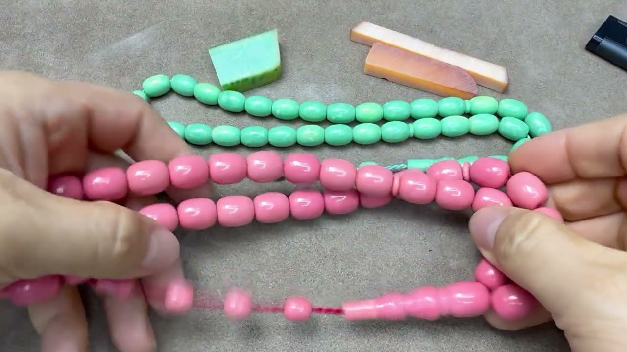 1 kişiye kendi malzemesinden 3 Tesbih yaptık, hayırlı olsun 