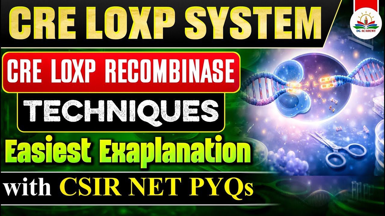 CRE–LOX P System Explained Simply 🔥 | Recombinase Technique | with CSIR NET PYQs