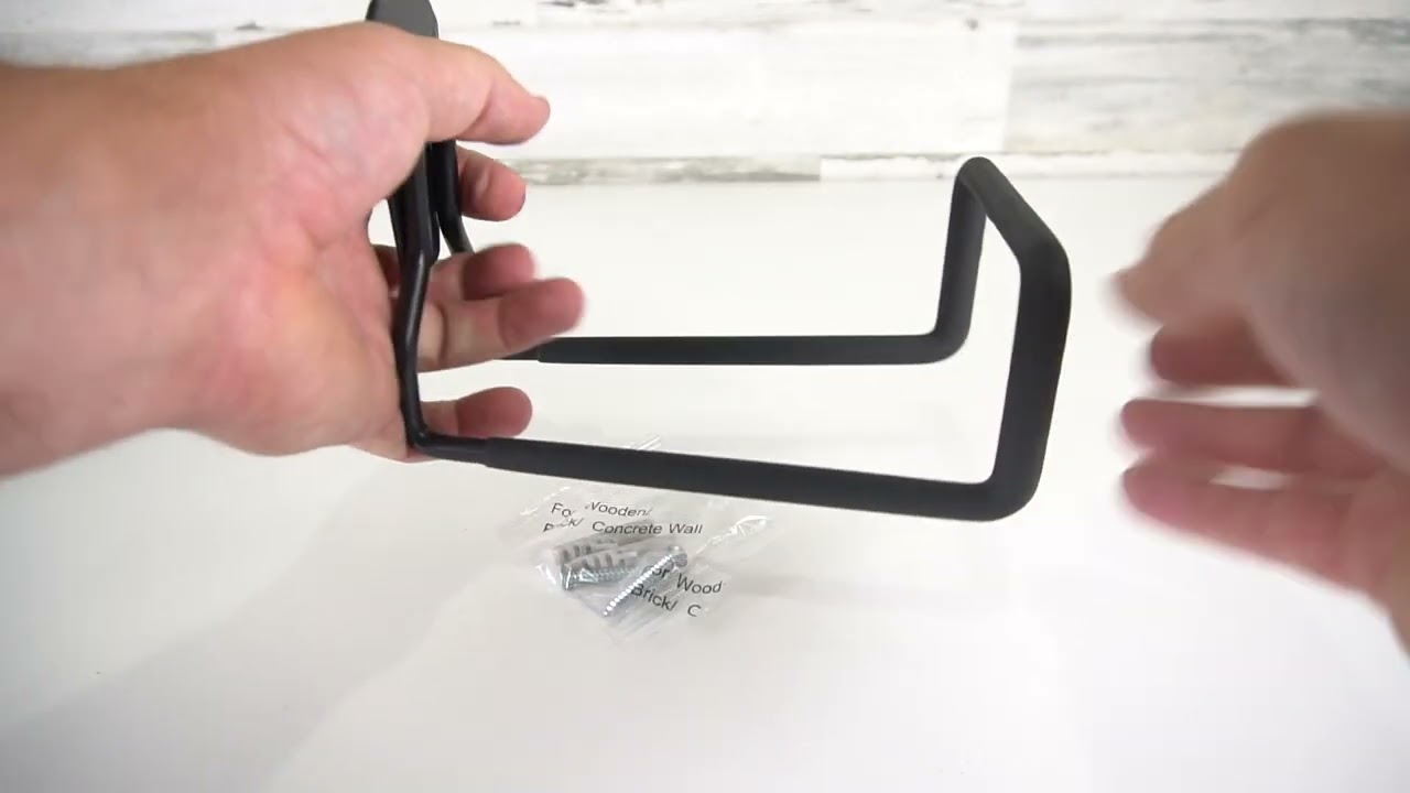 How to install Metal Garden Hose Holder that holds heavy Hoses, Extension Cords Ladders and more!