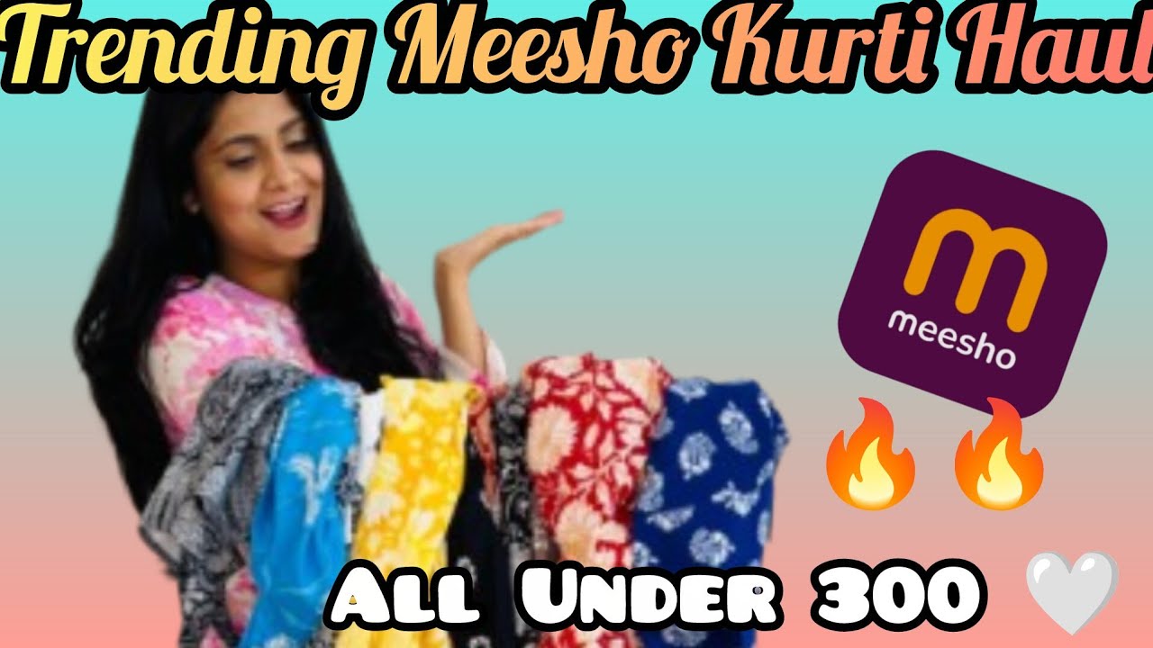 *HUGE* Short Kurti Haul Meesho | All Under 300 | College/ Office Wear | Cotton Short Kurtis | 