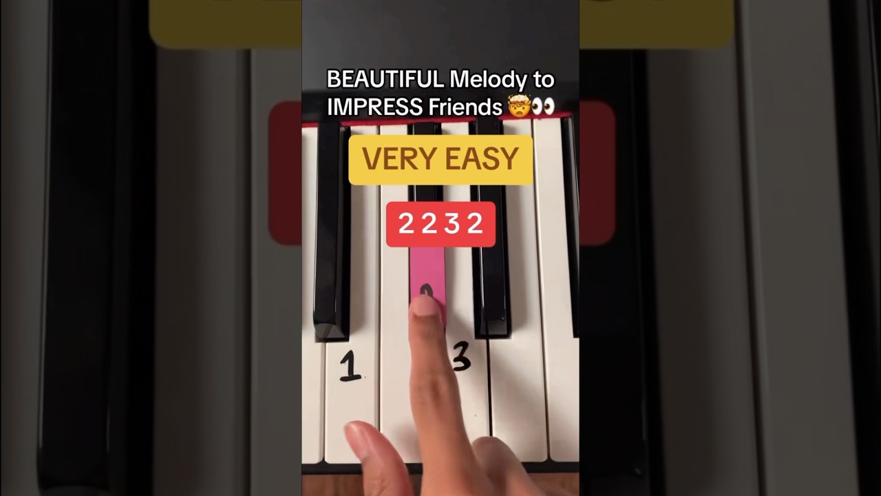 Learn This EASY But BEAUTIFUL Song In SECONDS.. 😲👀 #piano #pianotutorial