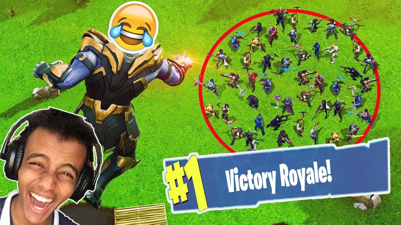 ثانوس مبيد الحشراات😂 (لارحمة مع ثانوس)|Fortnite Battle Royale