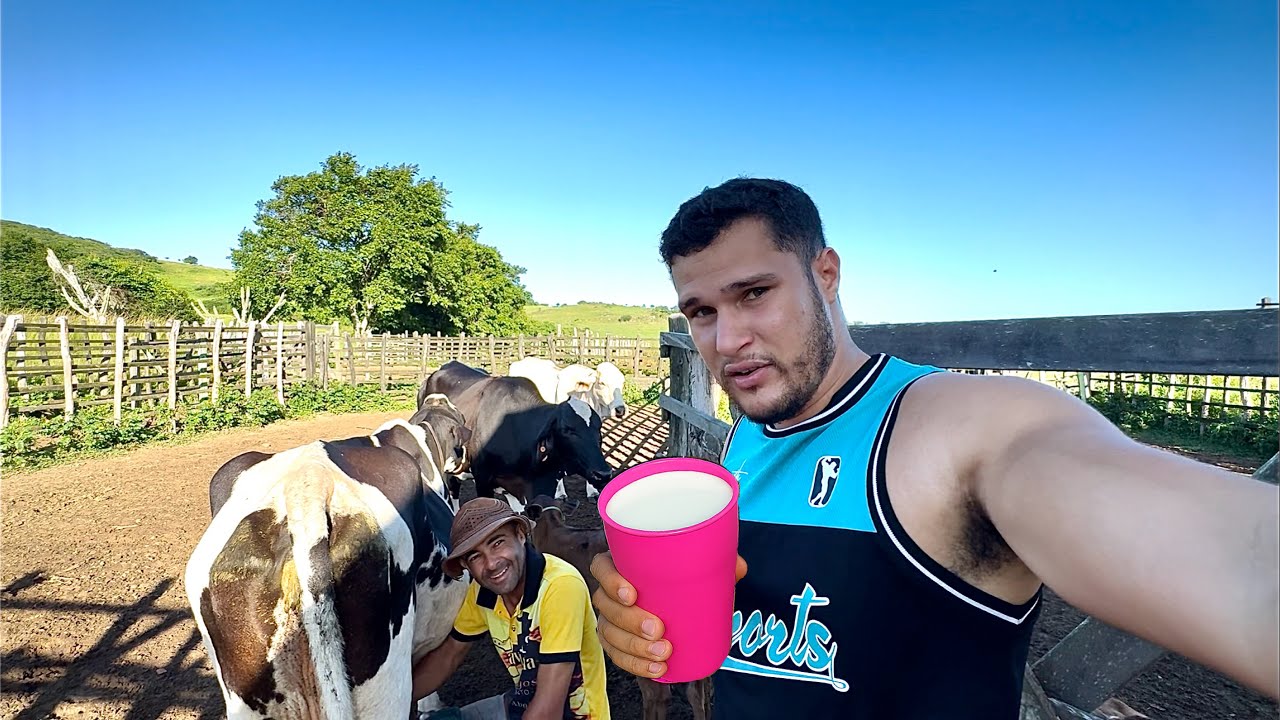 LEÔNCIO PASSA MAL AO TOMAR LEITE CRU DIRETO DA VACA | LEÔNCIO VÍDEOS