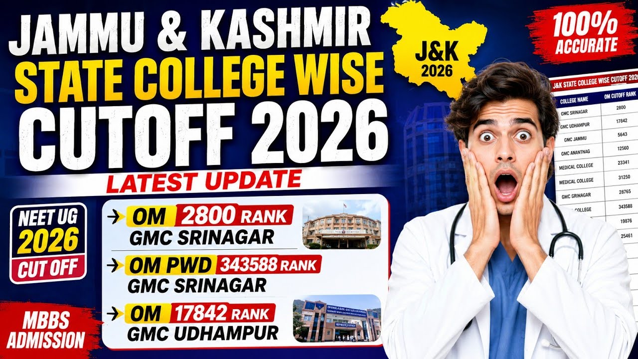 NEET UG BIG UPDATE 🔥J&K MBBS CUTOFF 2026😱 | GMC Srinagar & Udhampur College-Wise Cutoff |MUST WATCH💯
