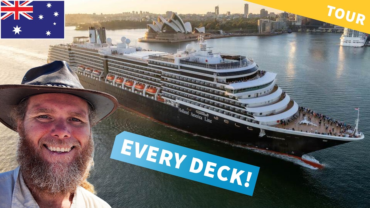 Full MS Noordam Ship Tour &mdash; Holland America Line Deck‑by‑Deck Walkthrough + Cabins, Pool and Food