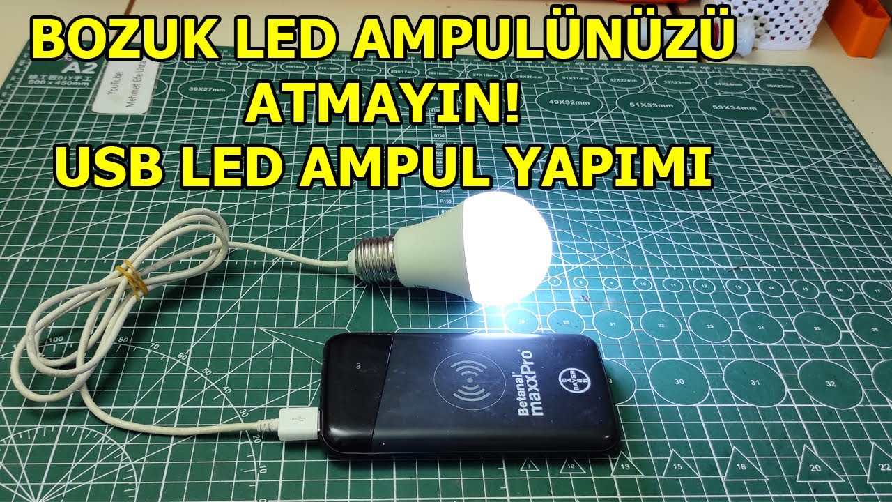 USB LED AMPUL YAPIMI, USB LED YAPIMI, USB LED LAMBA YAPIMI, BOZUK LED LAMBA TAMİRİ